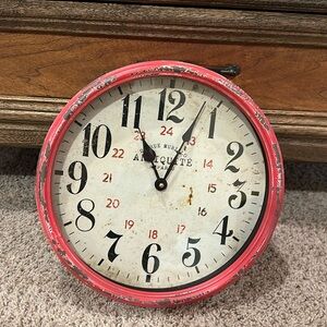 World Market Red Wall Clock- battery operated